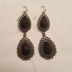 Black drop earrings